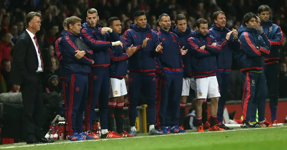 Louis van Gaal: Watches Manchester United's shoot-out defeat to Middlesbrough
