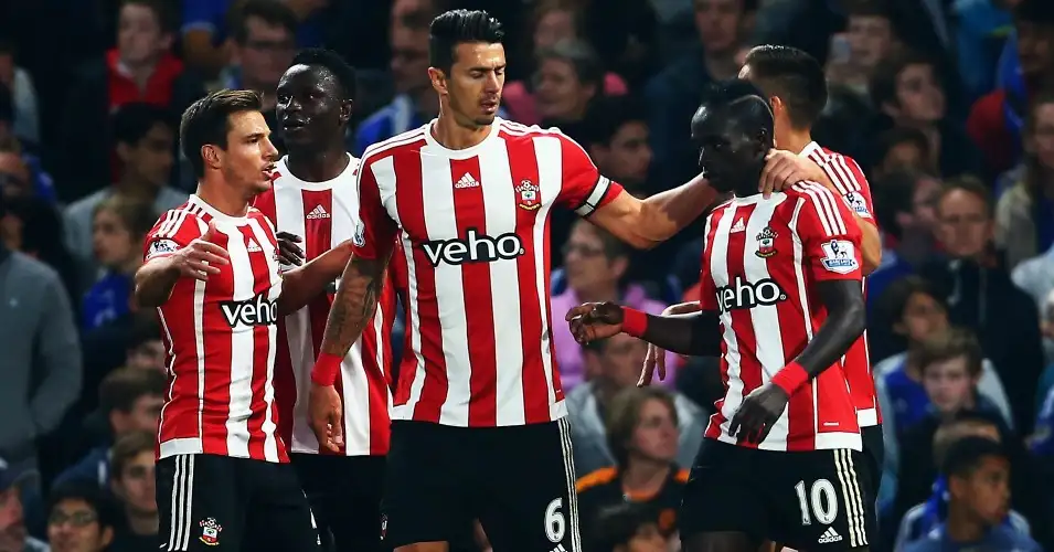 Sadio Mane: Celebrates Southampton's second goal against Chelsea