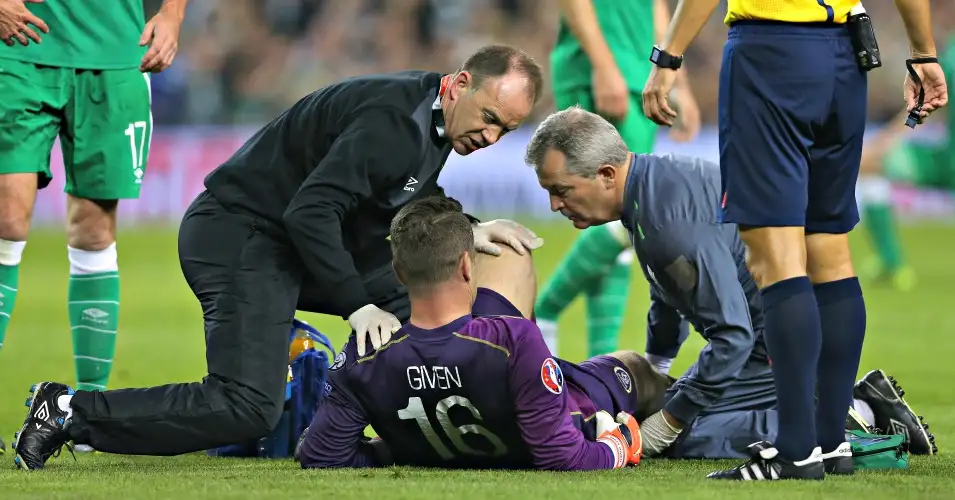 Shay Given: Stoke goalkeeper injured in Ireland's win over Germany