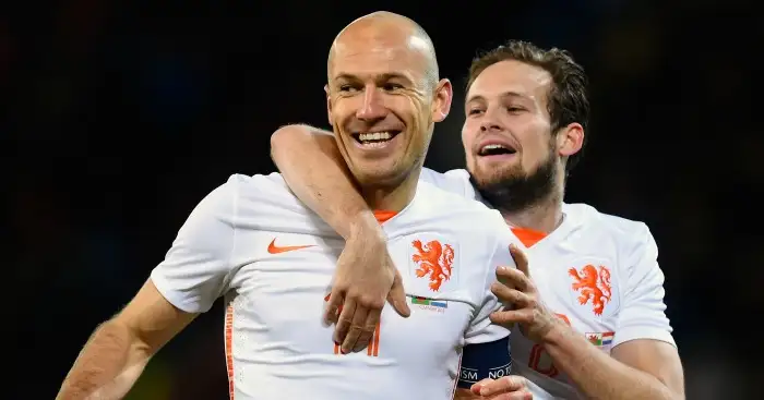 Wales suffer setback as Robben double earns Holland victory