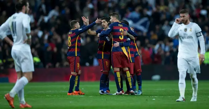 Gareth Bale and Sergio Ramos: Look on as Barcelona celebrate