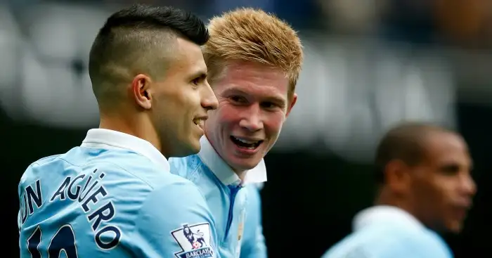 Sergio Aguero: Enjys playing with Kevin De Bruyne