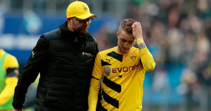 Jurgen Klopp: Pictured with Marco Reus of Dortmund