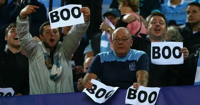 Manchester City fans: Unhappy with UEFA
