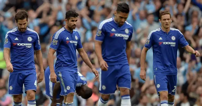 Defeated: Chelsea's title defence suffers blow in loss to City
