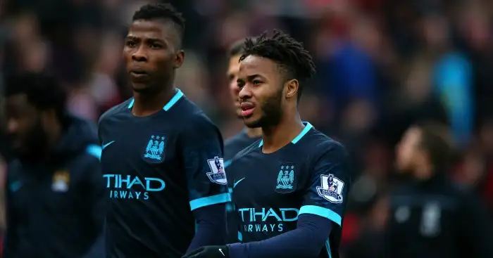 Kelechi Iheanacho and Raheem Sterling: Walk off after Manchester City's defeat at Stoke City