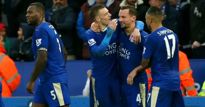 Danny Drinkwater: Celebrates Leicester's opener against Stoke
