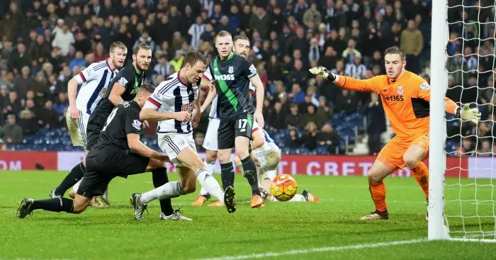 Jonny Evans: Scored West Brom's winner against Stoke City