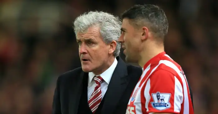 Mark Hughes and Jonathan Walters: Tend to fare well against Arsenal