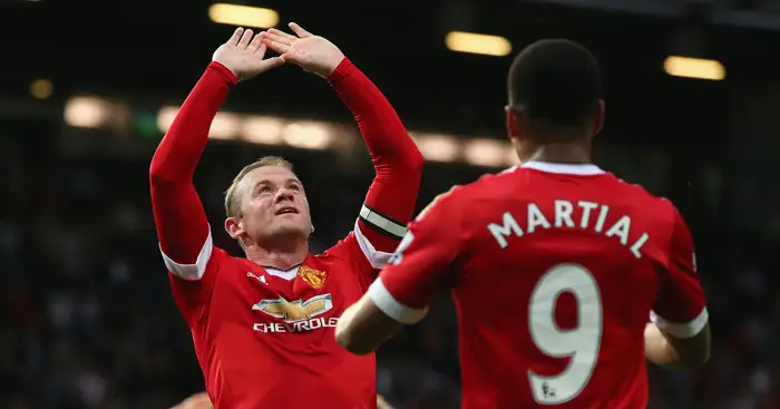 Wayne Rooney: Celebrates fine Man Utd opener