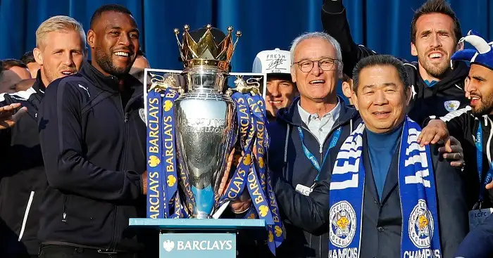 Leicester: Celebrate their title triumph on Monday