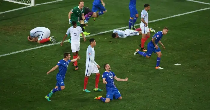 England exit in shame as Iceland recover to reach quarter-finals