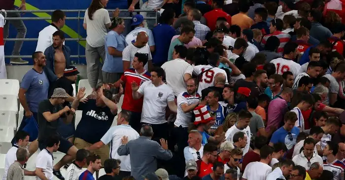 Russia fans: Attacked England fans in the stadium