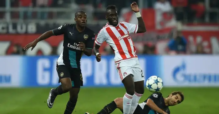 Arthur Masuaku: Defender in action against Arsenal
