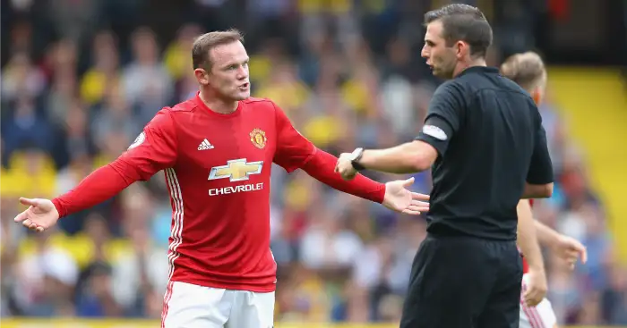 Wayne Rooney: Played first half in a midfield three