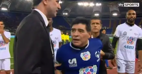 Maradona in ‘son of a b****’ charity-match rant at ex-United man