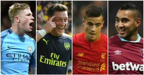 Revealed: The Premier League’s 10 best No 10s this season