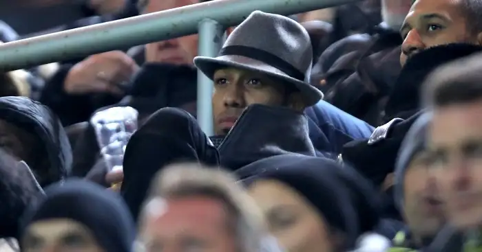 Pierre-Emerick Aubameyang: Sat in the stands on Wednesday