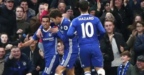 Pedro and Hazard give Chelsea 12th straight victory