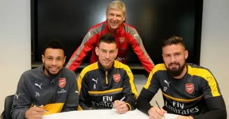 Giroud, Koscielny & Coquelin contract lengths at Arsenal revealed
