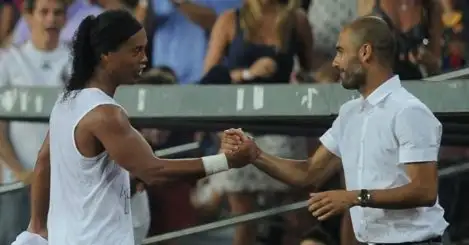 Guardiola insists he did not push Ronaldinho out of Barca