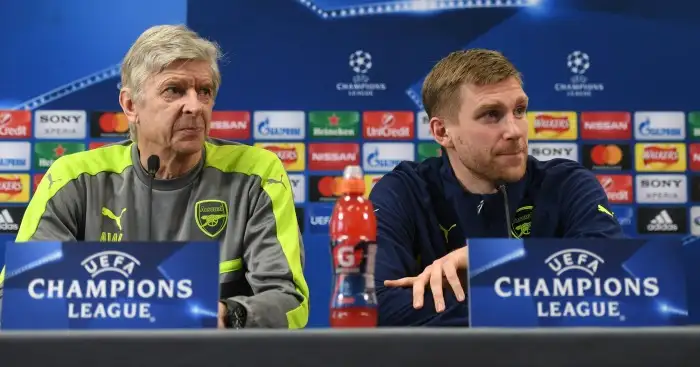 Mertesacker interrupted by Wenger; makes squad admission