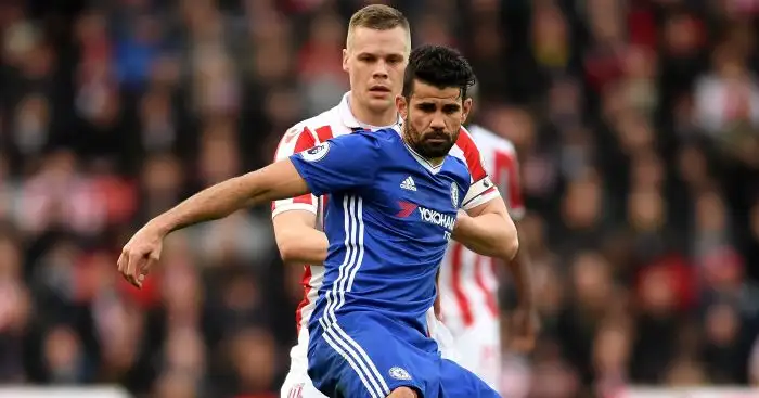 Diego Costa: Just about kept his cool at Stoke
