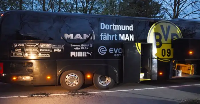 Dortmund: Team bus hit by explosions