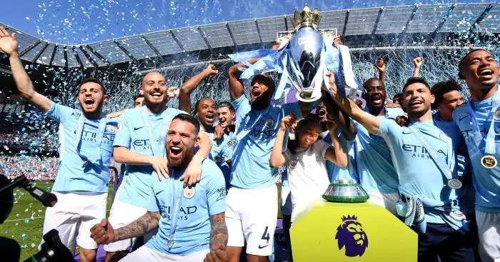 Man City celebrate title despite being held by Huddersfield