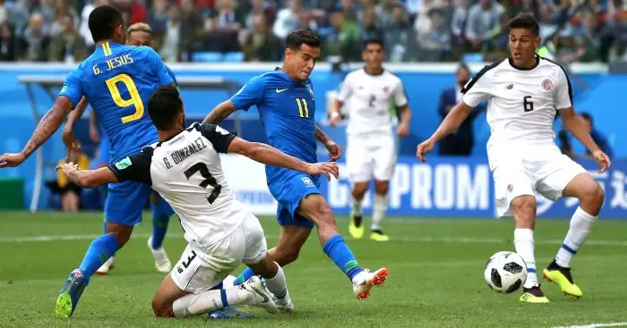 Coutinho, Neymar score late to help Brazil to a dramatic victory