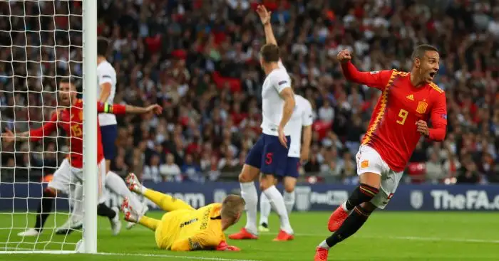 Slick Spain sink England in Nations League as Luke Shaw is stretchered off