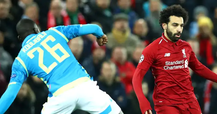 during the UEFA Champions League Group C match between Liverpool and SSC Napoli at Anfield on December 11, 2018 in Liverpool, United Kingdom.