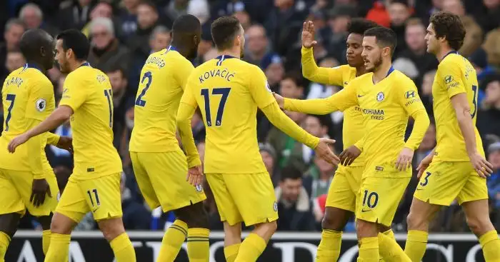 Hazard stars as Chelsea hold on to edge out Brighton