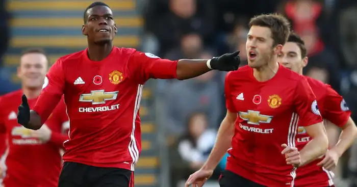 during the Premier League match between Swansea City and Manchester United at Liberty Stadium on November 6, 2016 in Swansea, Wales.