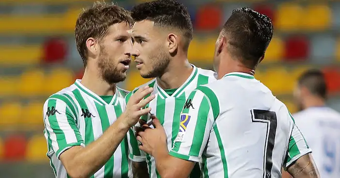 during the Pre-Season Friendly match between Frosinone Calcio and Real Betis on August 9, 2018 in Frosinone, Italy.