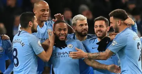 Sterling hits quickfire hat-trick to give Man City four-point lead at top of Prem