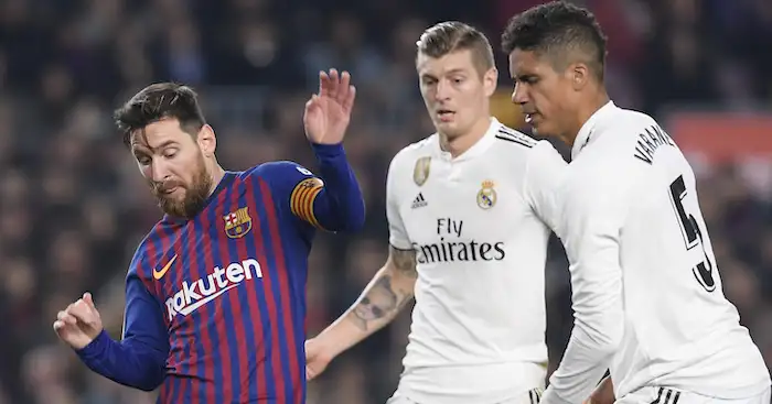 Messi Kroos Varane Barcelona Real Madrid