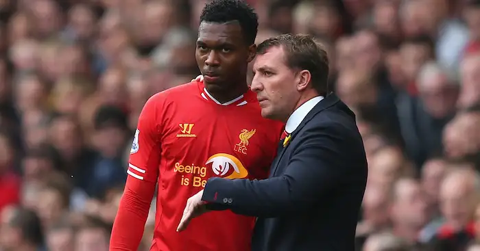 during the Barclays Premier League match between Liverpool and Tottenham Hotspur at Anfield on March 30, 2014 in Liverpool, England.