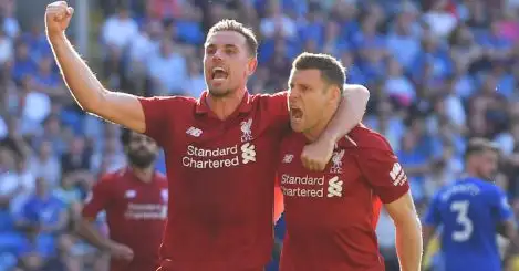 Wijnaldum, Milner score as Liverpool move back top with win over Cardiff
