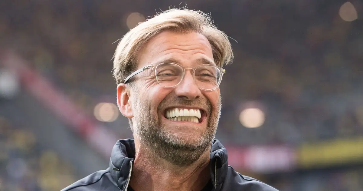 Liverpool manager Jurgen Klopp laughing 2021