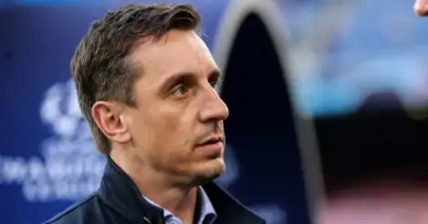 Gary Neville unconvinced after report over cost of Man Utd striker deal