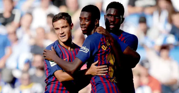 Umtiti.Coutinho.Dembele.TEAMtalk