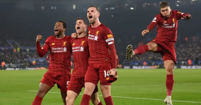 Liverpool take huge step nearer title with thumping win at Leicester