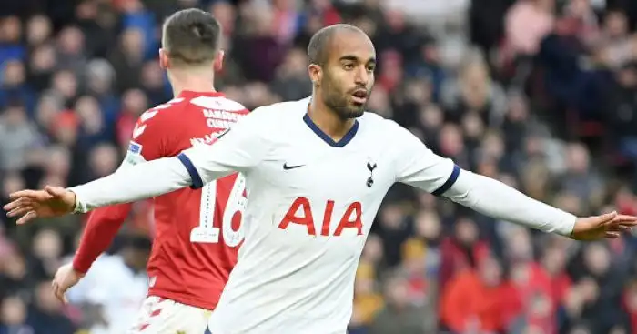 Lucas Moura strikes to earn Tottenham cup replay at Middlesbrough
