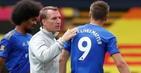 Brendan Rodgers takes heat off Jamie Vardy after worrying stats emerge