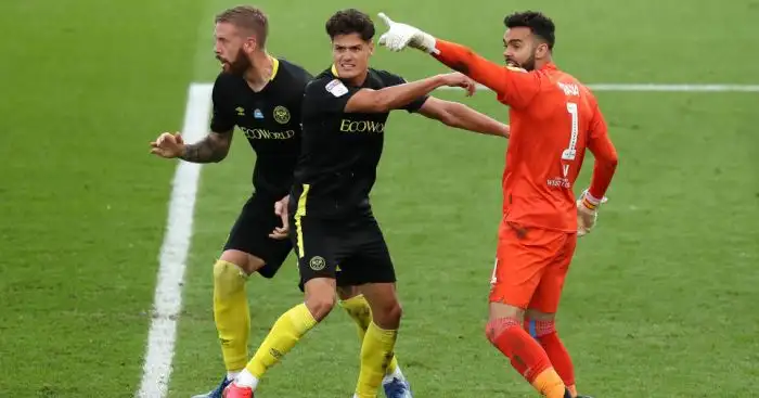Christian Noergaard, Pontus Jansson, David Raya Brentford