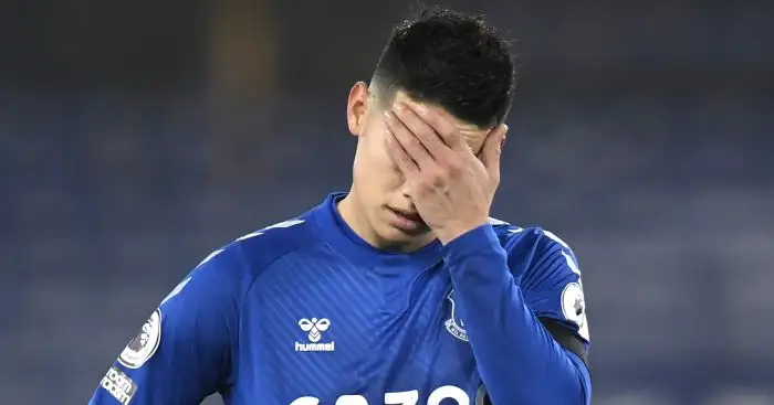 James Rodriguez continued absence causing annoyance at Everton, claims report