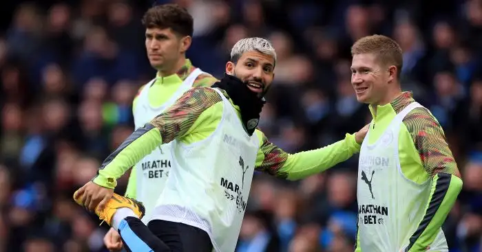 Sergio Aguero; Kevin De Bruyne TEAMtalk