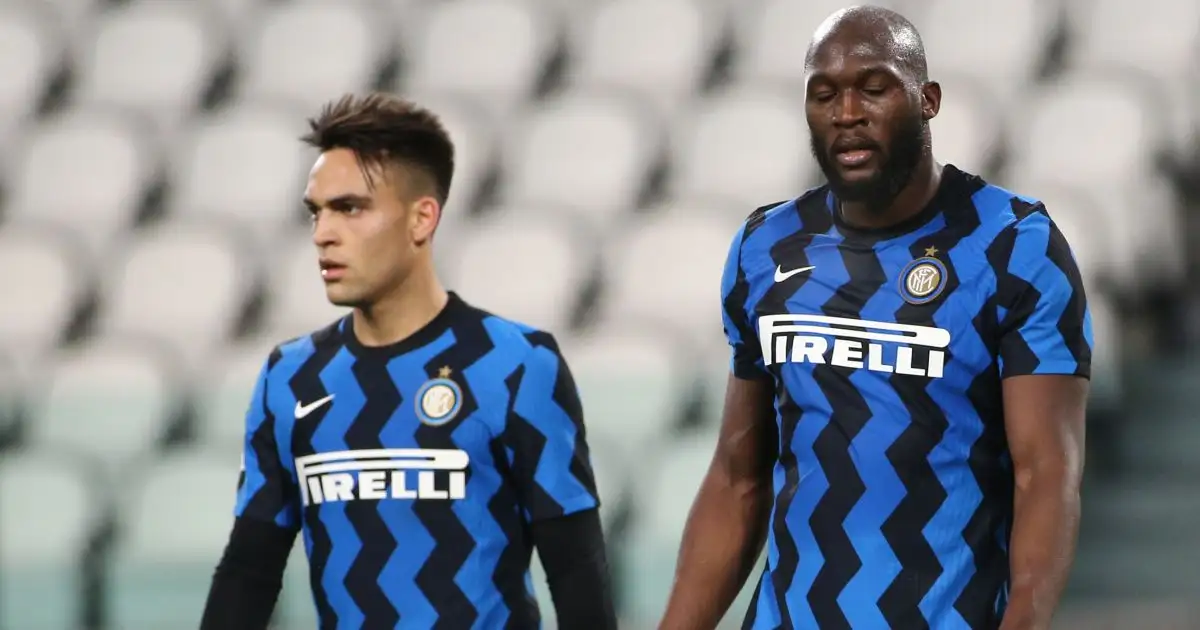 Lautaro Mrtinez and Romelu Lukaku of Inter Milan