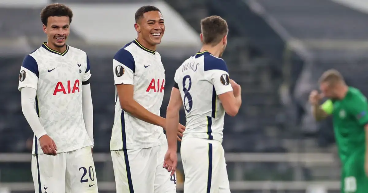 Dele Alli, Carlos Vinicius, Harry Winks Tottenham v Ludogorets November 2020